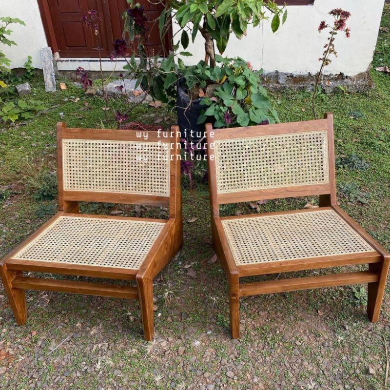 kursi santai kayu jati kombinasi rotan, kursi kayu jati kombinasi rotan, kursi santai