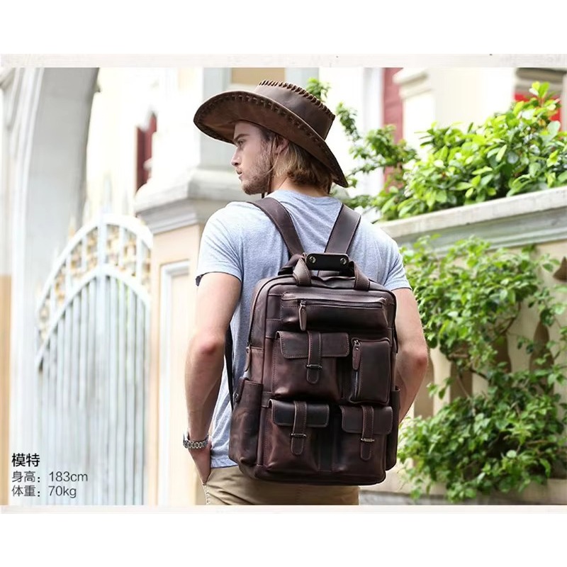 Tas Ransel Kulit Crazy Horse Vintage - Tas Traveling Pria