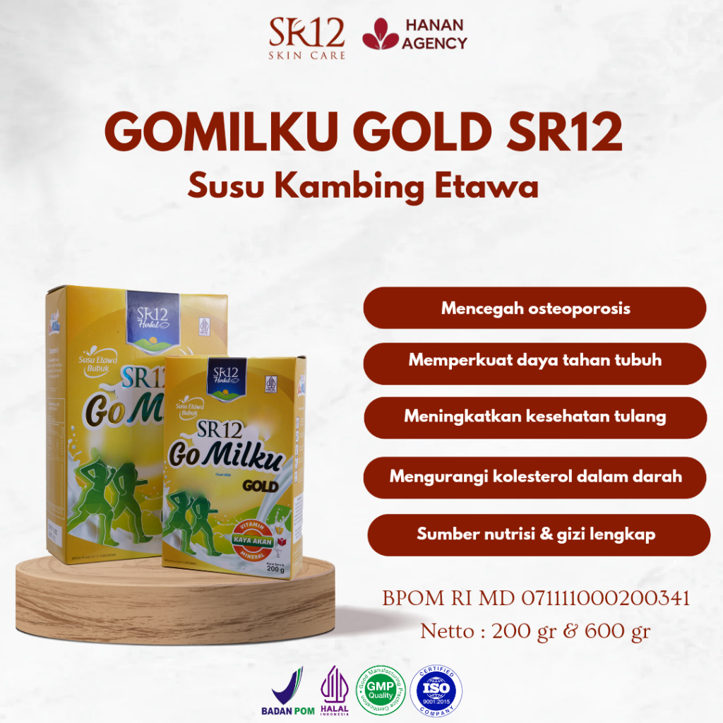 

Gomilku Gold SR12 - Susu Kambing Etawa - Atasi Nyeri Sendi Pegal Linu - Melancarkan Peredaran Darah