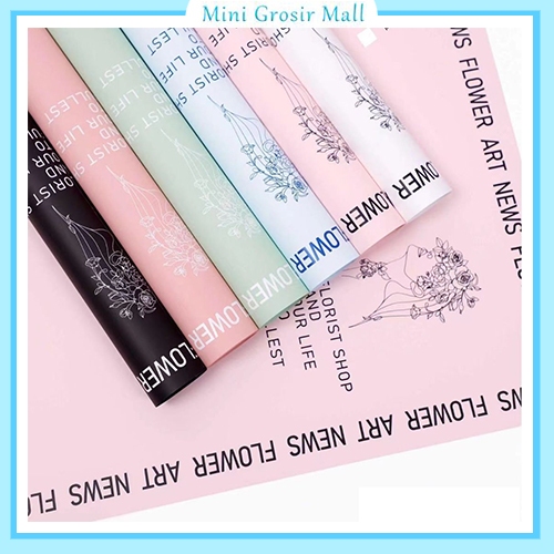 

20 Lembar Kertas Buket Motif Human Art Buket Bunga Flower Wrapping KB6123