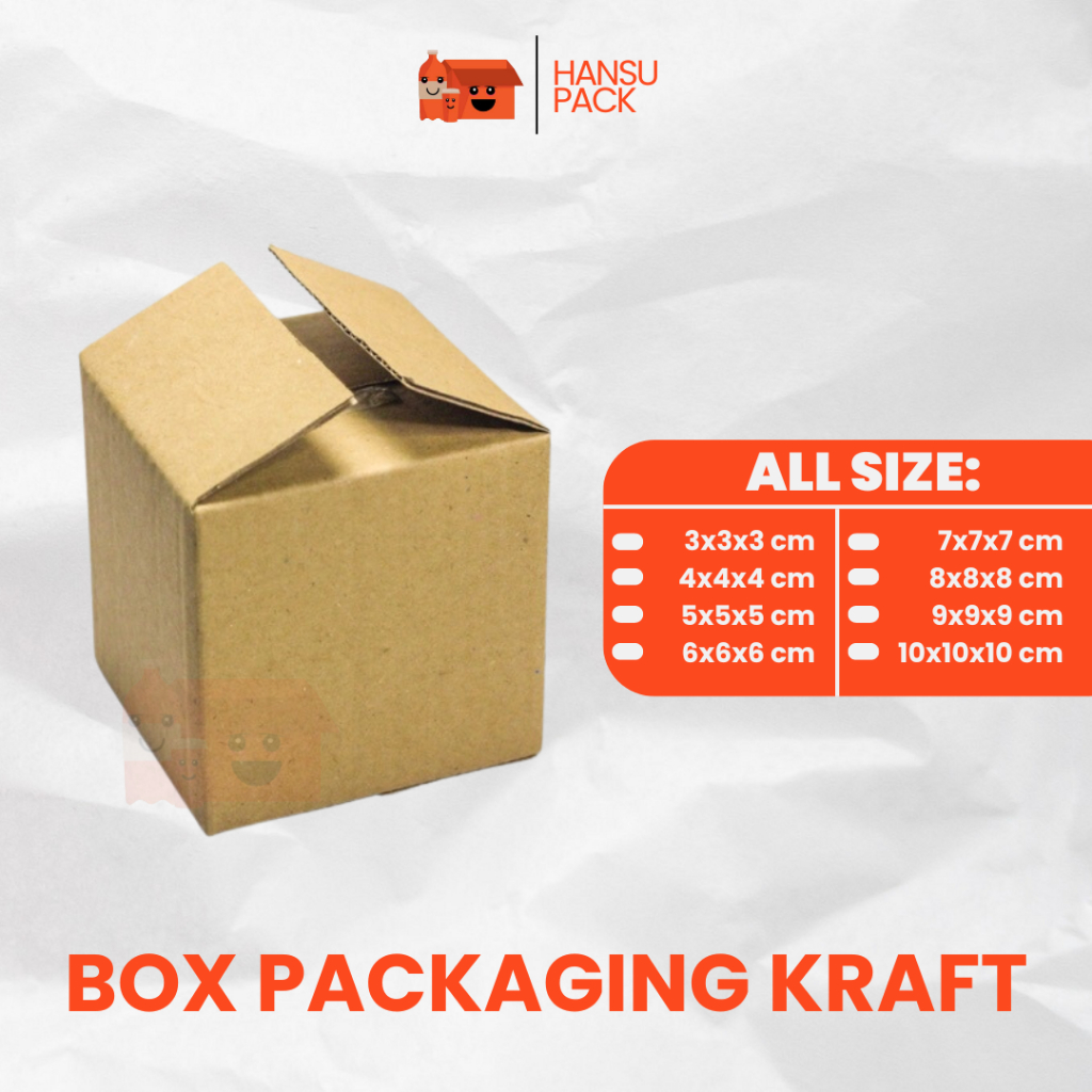 

Box Packaging Kraft 8x8x8 cm Dus Kemasan Box Accecories Souvenir