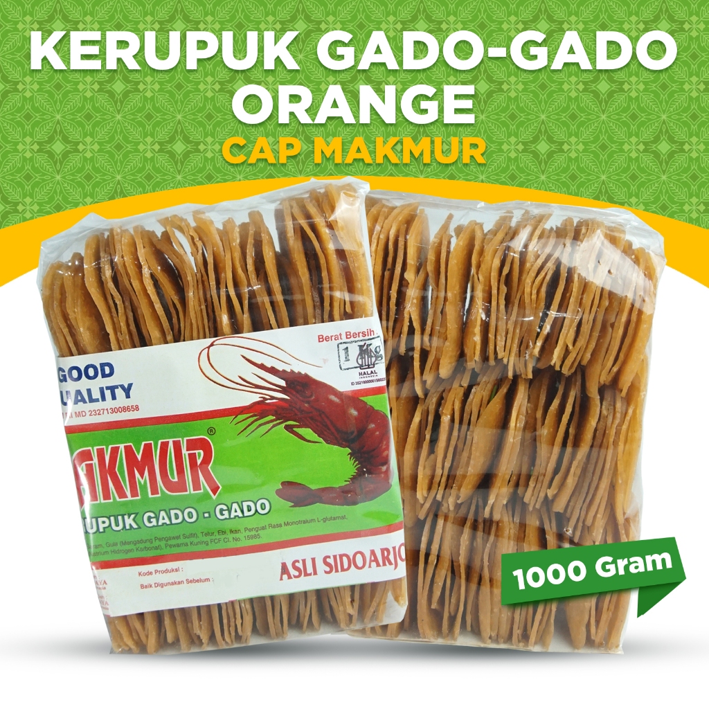 

KERUPUK MENTAH CAP MAKMUR, KERUPUK GADO - GADO ORANGE RENYAH GURIH TANPA DIJEMUR