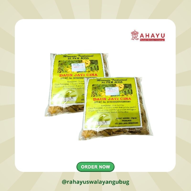 

SUPER JOSS DAUN JATI CINA 25 GR