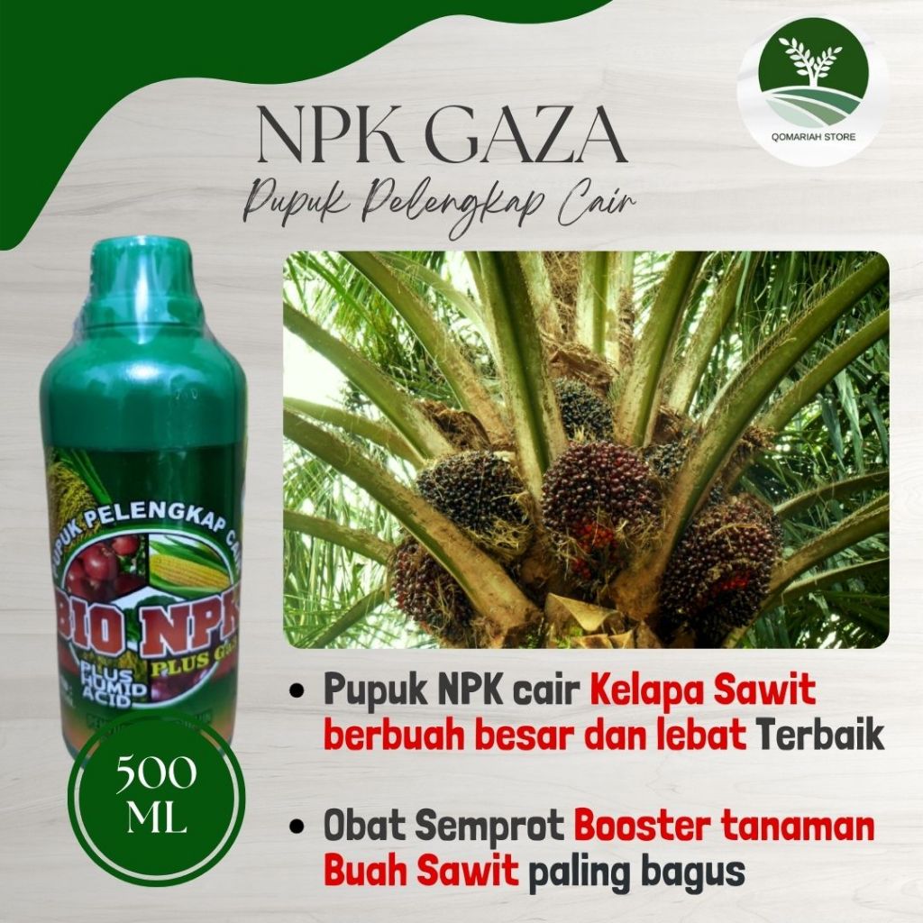 pupuk booster pelebat kelapa sawit terbaik - NPK GAZA - obat semprot pelebat buah sawit ampuh