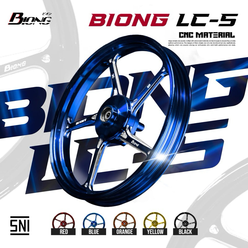 Velg BIONG palang 5 depan 185 belakang 215 ring 14 Vario 110 beat scoopy genio spacy vario 125/150 l