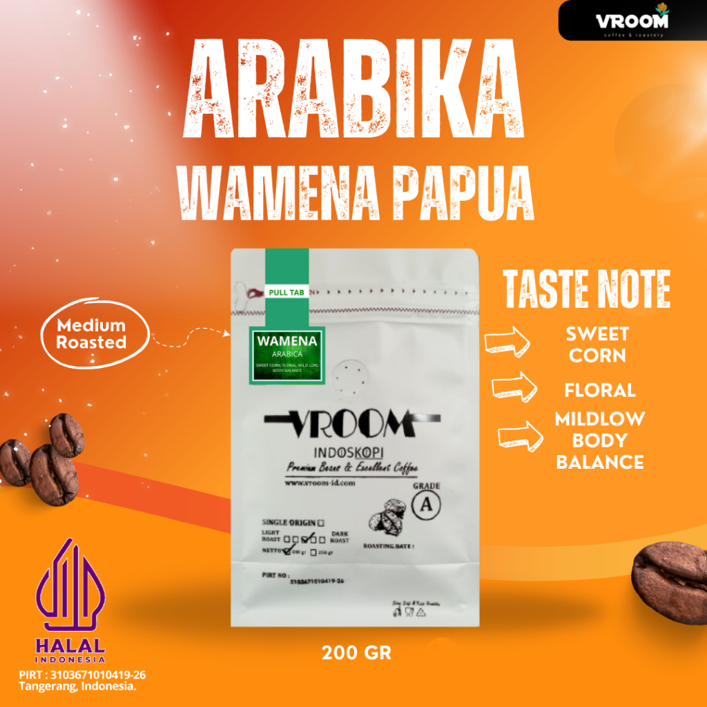 

KOPI ARABIKA WAMENA PAPUA - 200gr Biji Matang Bubuk