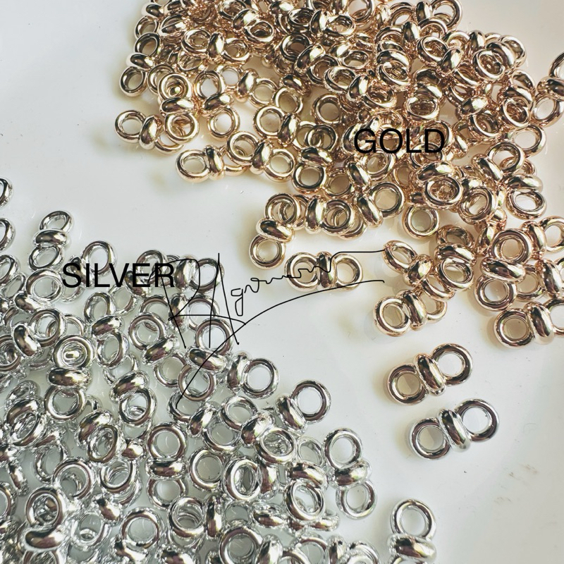 Manik Mote Rantai Sambung Akrilik (15pcs)