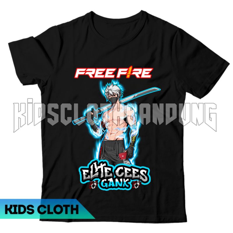 BISA COD FREE NAMA KAOS ANAK LAKI LAKI PEREMPUAN LOGO KARAKTER CHAR PEDANG KATANA SAMURAI ELITE CEES