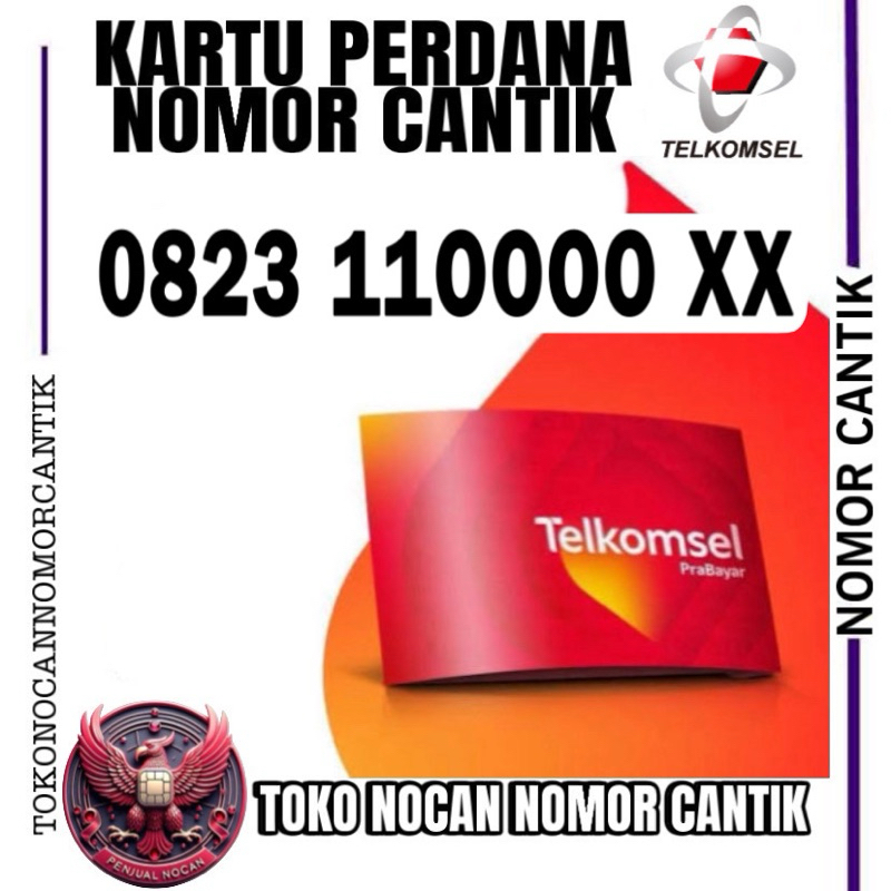KARTU PERDANA NOMOR CANTIK TELKOMSEL QUARTER 0000 / 110000 XX