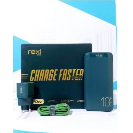 REXI ZB02-CC Charging Set 20W 3A + CABLE C To C + Power Bank 10.000 mAh