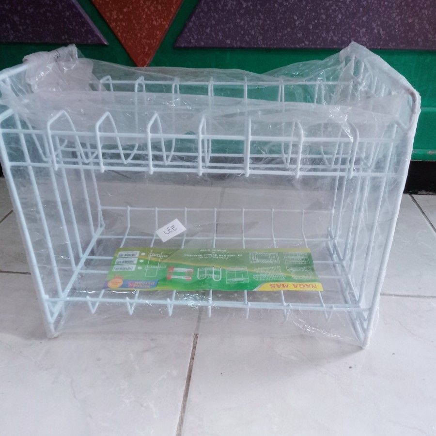 Promo Rak Piring Susun 2 Tempat Piring Makan Tirisan Piring Basah Rak Dapur
