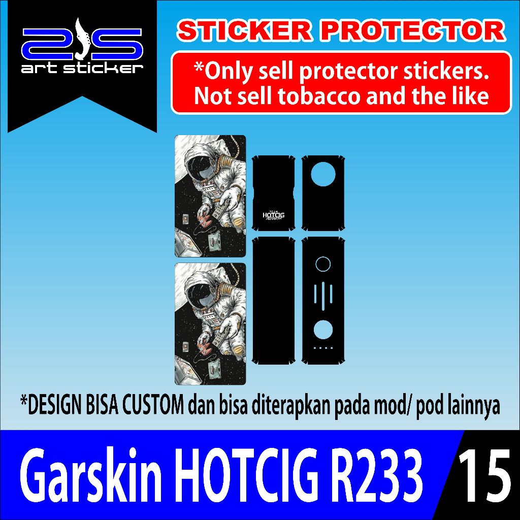 

Stiker HCR233 Astronaut UV Varnish Printing