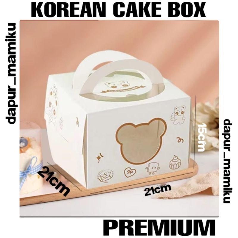 DAPURMAMIKU Korean Cake Box Kotak Dos Dus Kue Tart Ulang Tahun