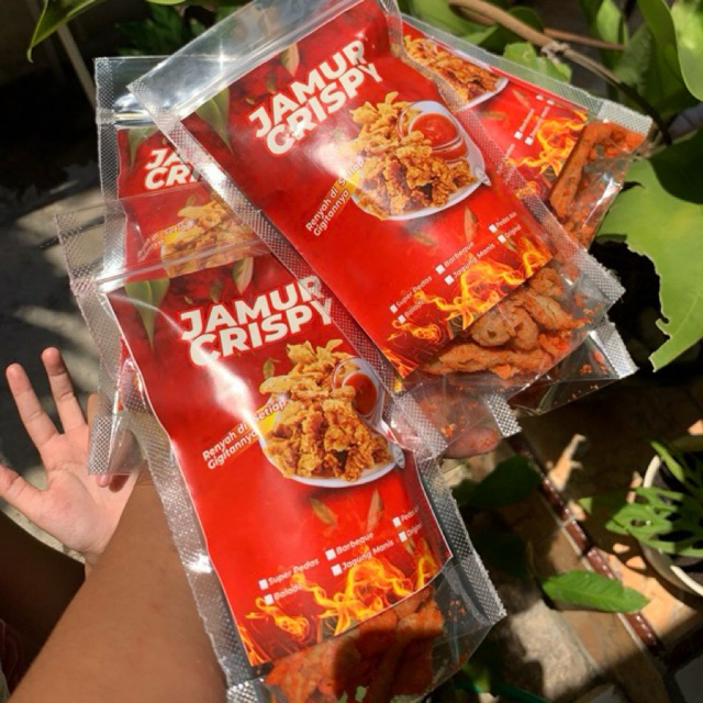 

Jamur Crispy, Renyah, Pedas Varian Rasa