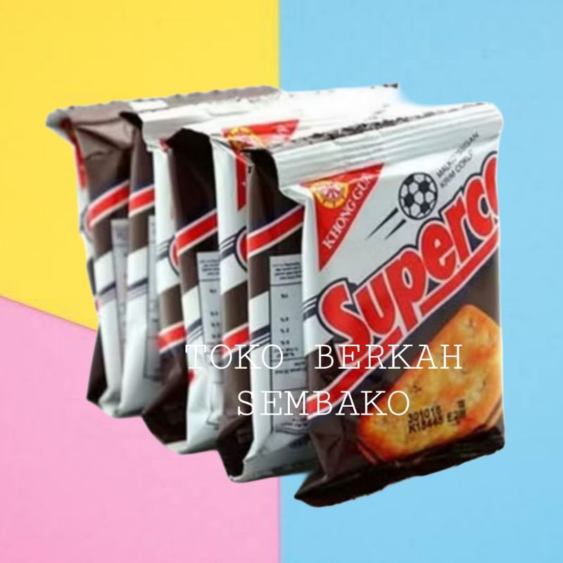 

(RENCENG) SUPERCO Khong Guan Biskuit Cokelat 22gr Isi 10Pcs