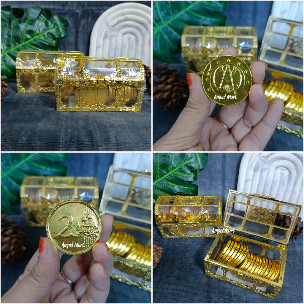 

Naraya Treasure Box Coklat Koin Emas Peti / Coklat Emas Peti Bentuk Koin Oleh Oleh Haji