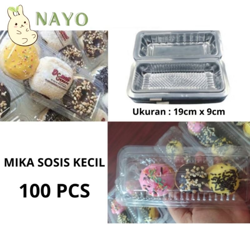 Mika sosis KECIL (100 pcs) - Mochi isi 3 ekonomis - Hotdog - Donat