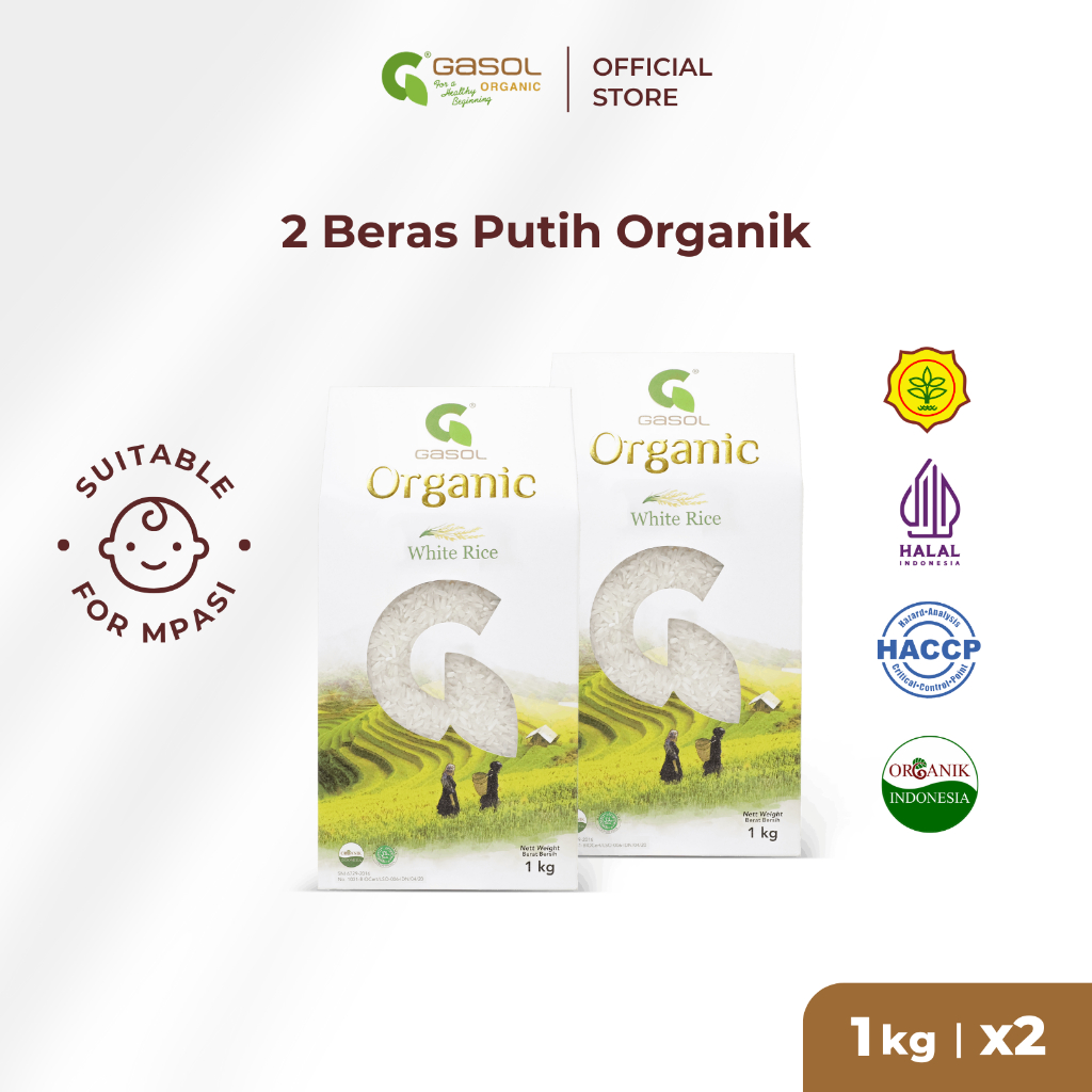 GASOL Beras Putih Organik 1Kg x 2