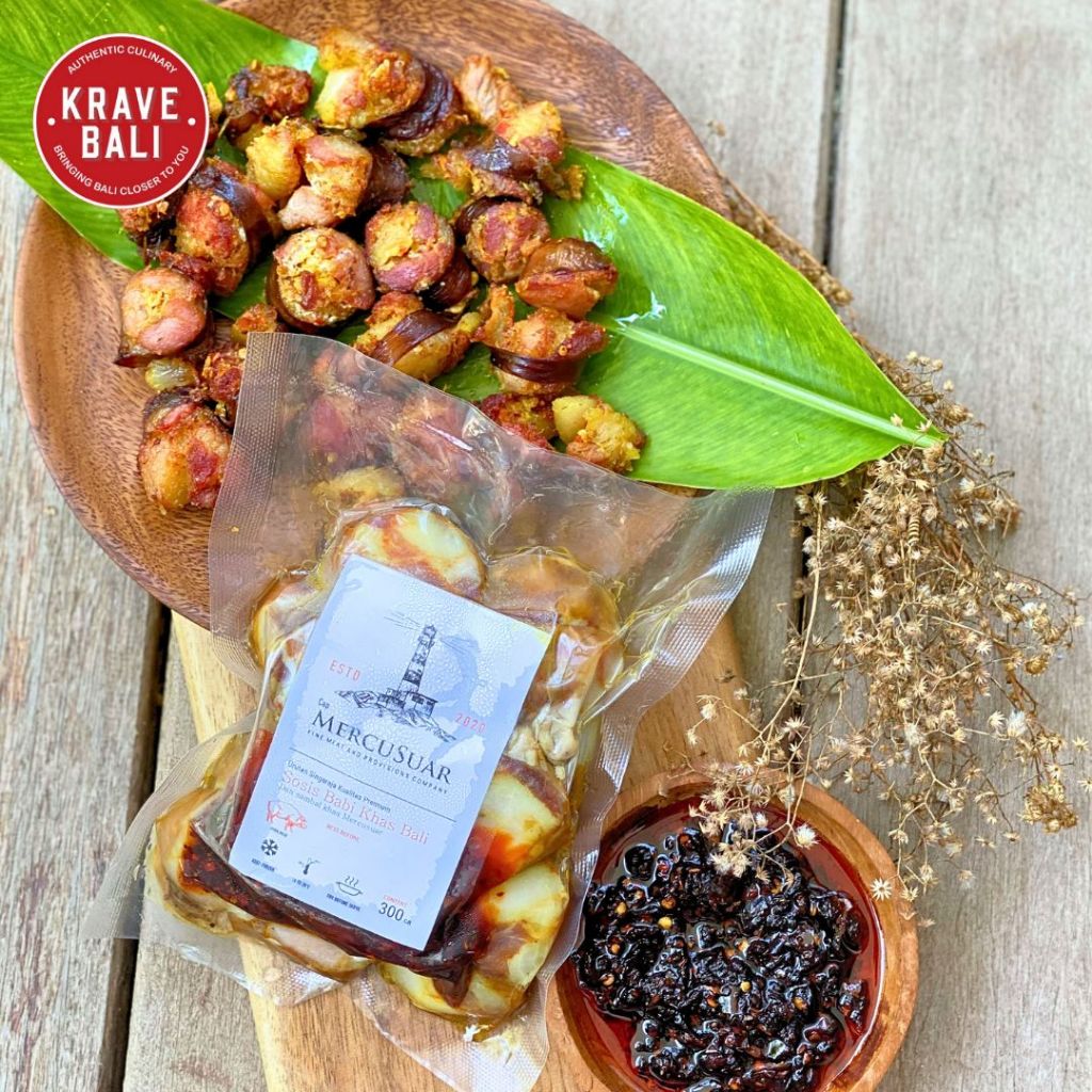 

Urutan Sosis Babi Asap Asli Mercusuar 300 Gram - Makanan Khas Bali Asli - Krave Bali