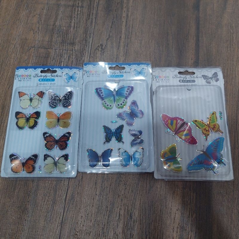 

take all sticker kupu 3d butterfly dari Tokyo Japan