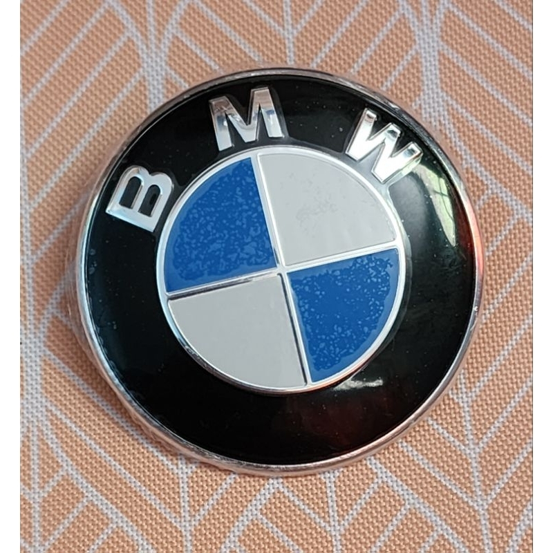 emblem logo BMW E30 biru putih 74mm