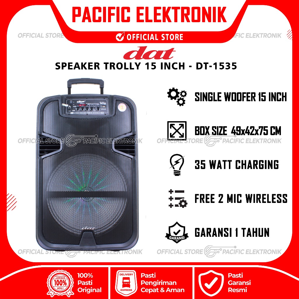 Speaker Trolley DAT 15inch DT-1535 / DAT 1535 / DT1535