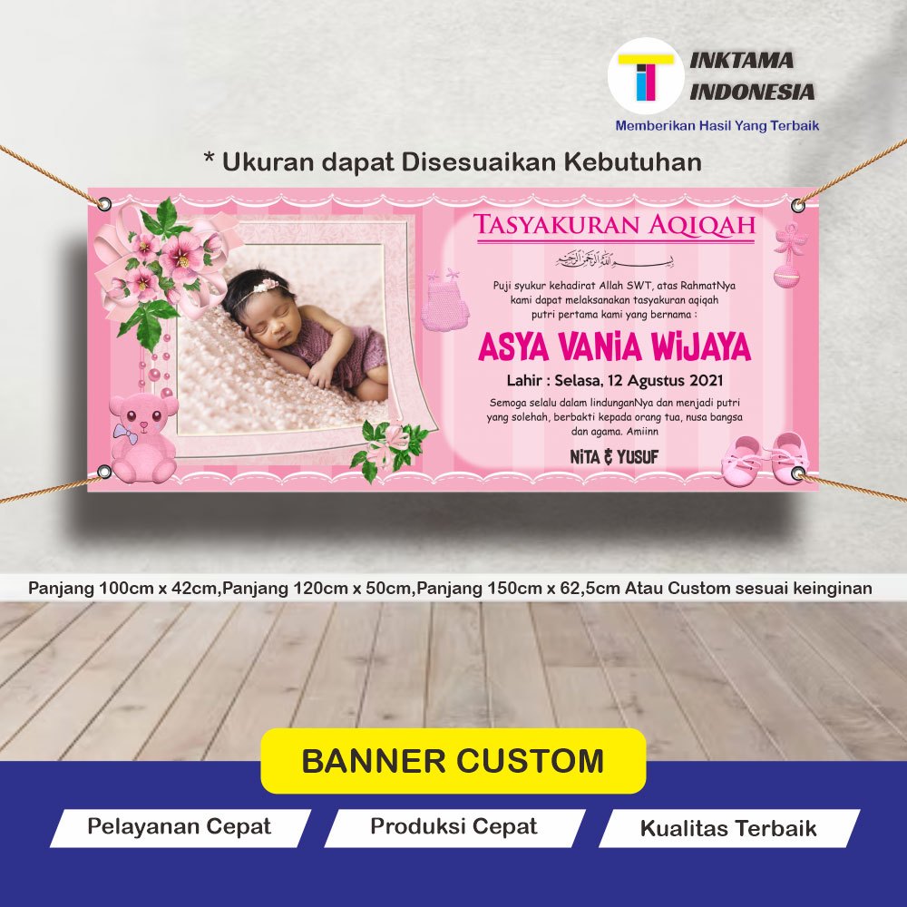 Cetak Spanduk Banner Custom Desain Tasyakuran Aqiqah 03