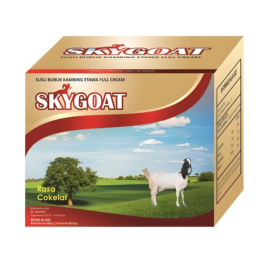 

(skygoat) - susu kambing etawa full cream rasa cokelat - 1 box isi 10 sachet