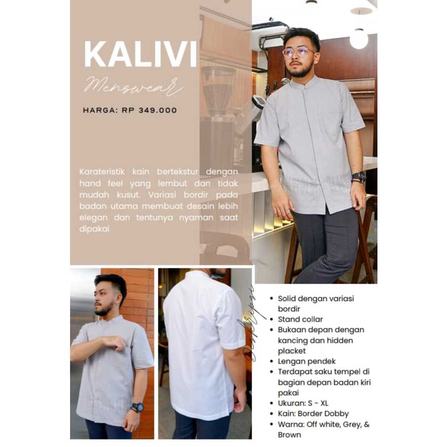 Zoya Koko Pendek Atasan Muslim Pria Kalivi Menswear
