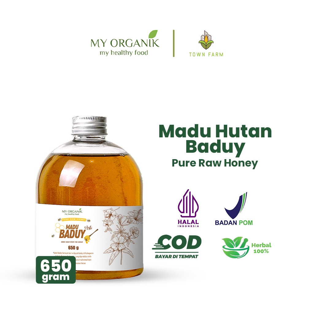 

My Organik Pure Raw Honey Baduy Madu Murni Asli Hutan Baduy 650gr Premium Pure Original Asli 100%