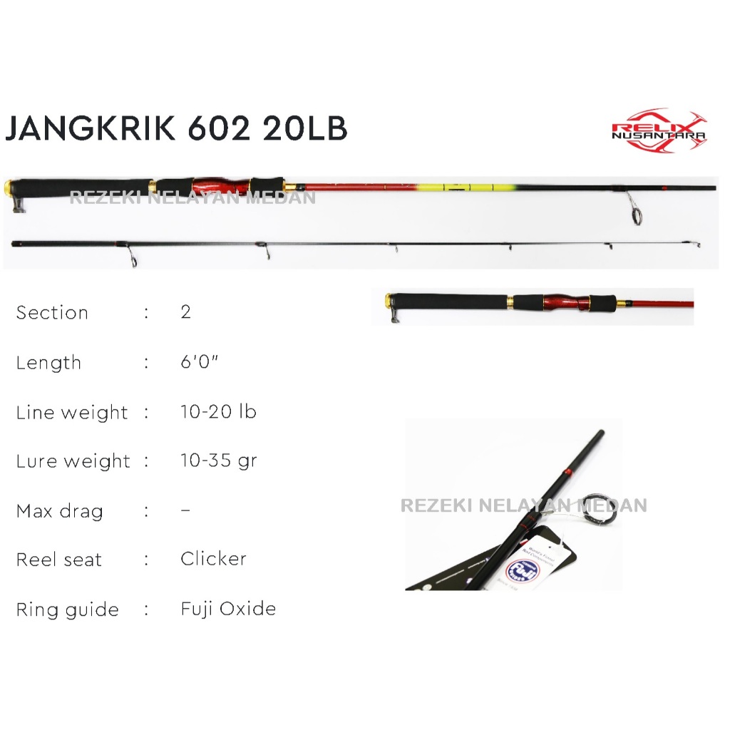 Joran RELIX NUSANTARA Jangkrik 602MH  20lb