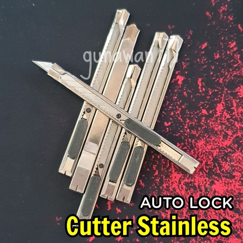 

Cutter Stainless Kecil Auto Lock PERBIJI