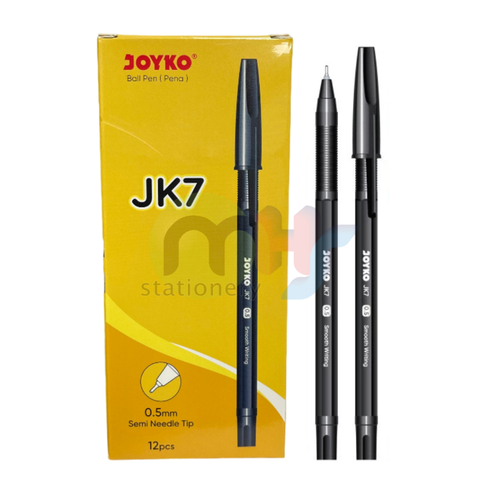 

Bolpoin Bulpen Gel Pen Joyko JK7 JK-7 Hitam 0,5mm 1Box 12Pcs