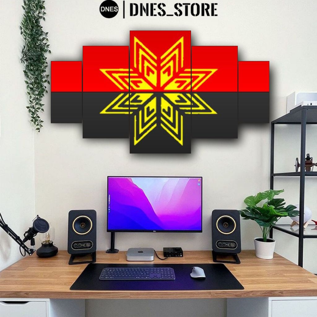 Wall Decor BAND DEWA 19 1 Set Hiasan Dinding Poster Kayu Pajangan Kamar Aestentic 5pcs