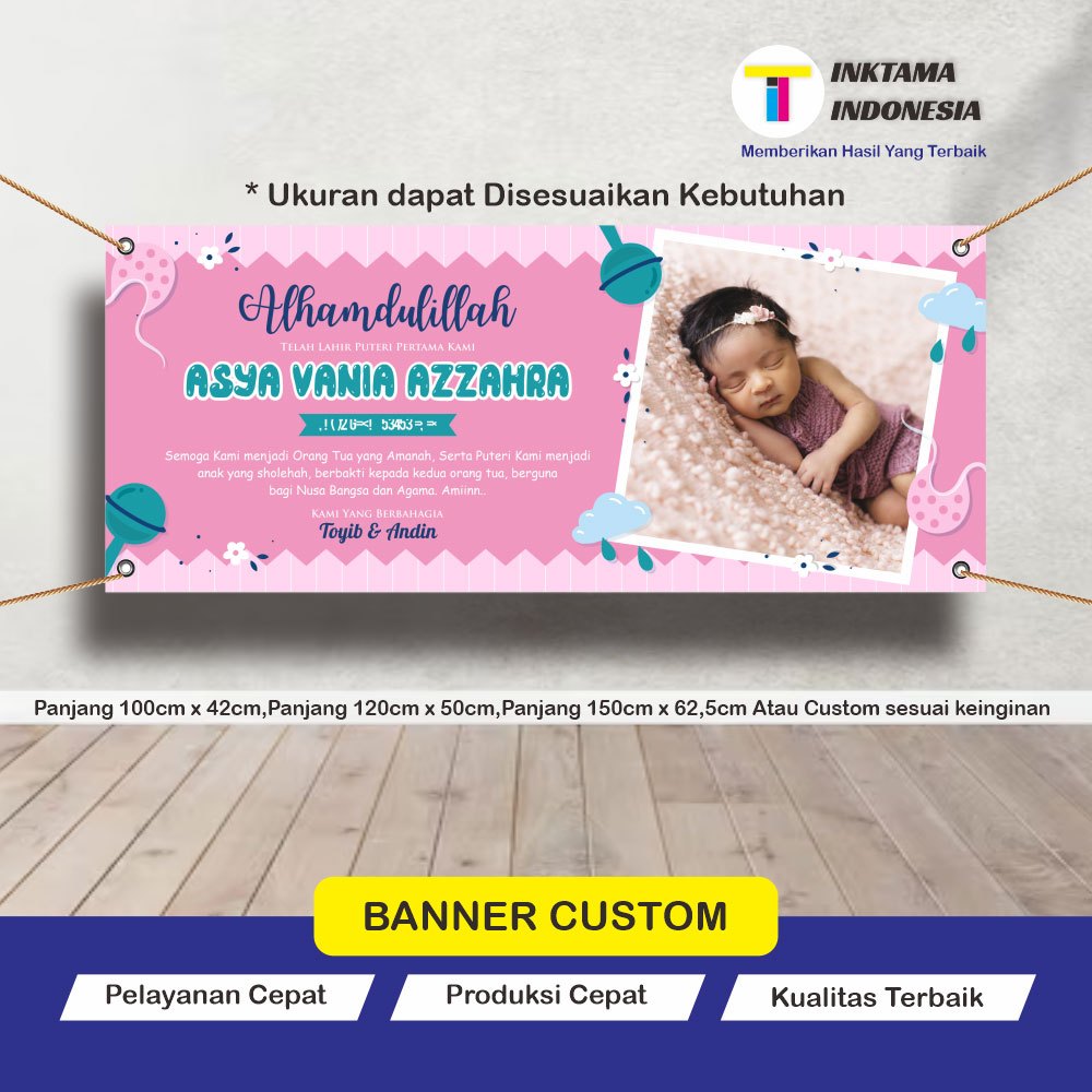 Cetak Spanduk Banner Custom Desain Tasyakuran Aqiqah 09