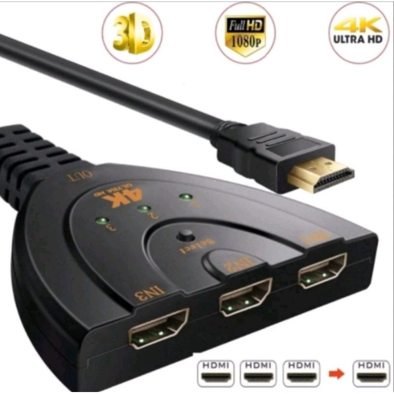 3 in 1 HDmi Cabang 3 HDmi Switch Hdmi spliter