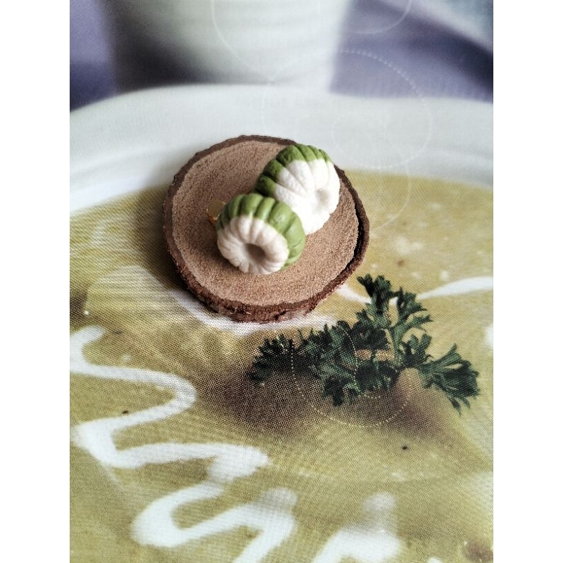 Anting clay kue Putu Ayu pandan indonesian dessert special edition