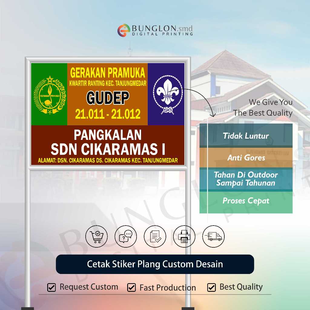 

STIKER PLANG PRAMUKA PLANG SEKOLAH CUSTOM DESAIN TAHAN HINGGA TAHUNAN