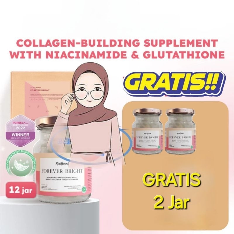 

Realfood Forever Bright 12 Jar Gratis 2 Jar Sarang Burung Walet