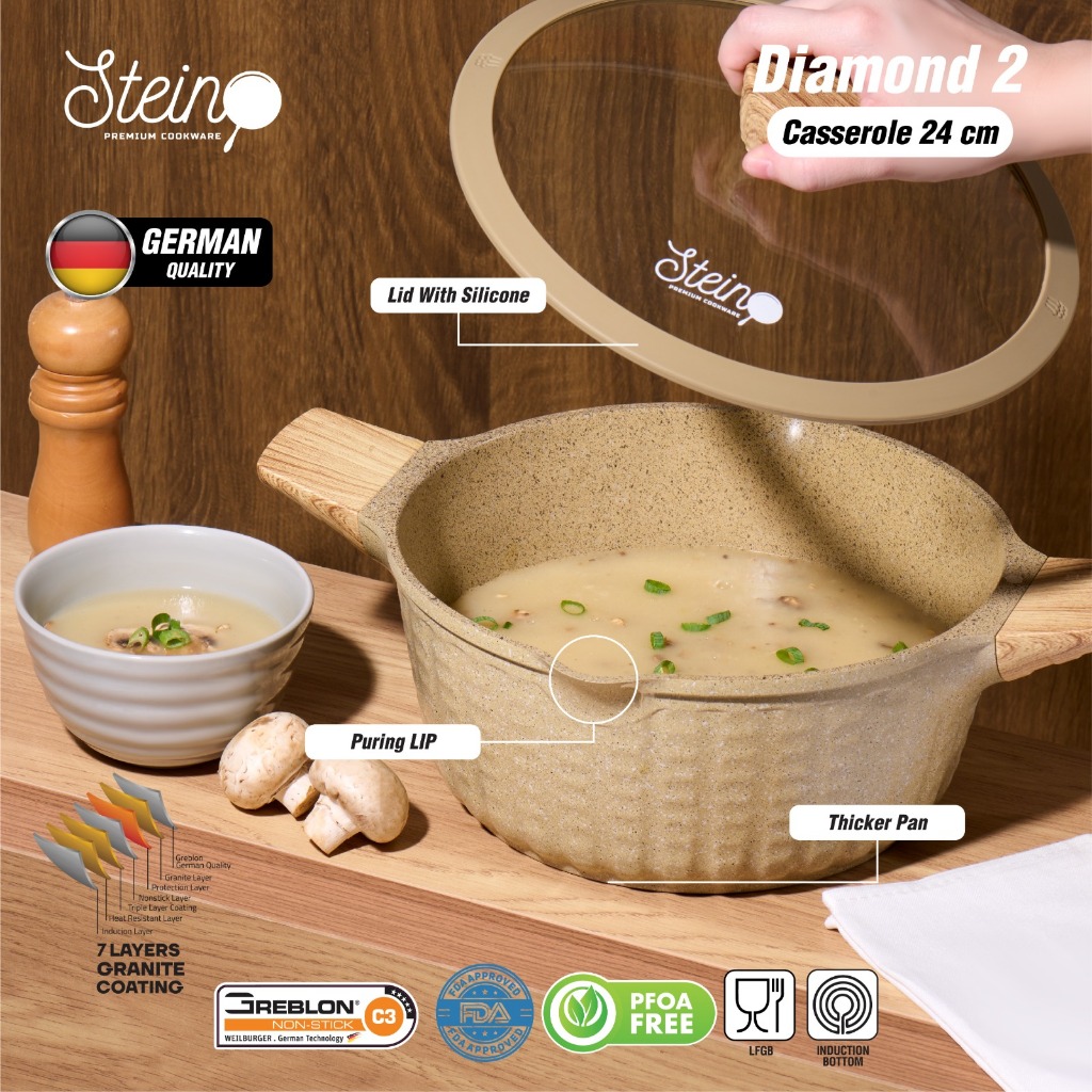 Steincookware Stein Diamond Casserole 24 cm