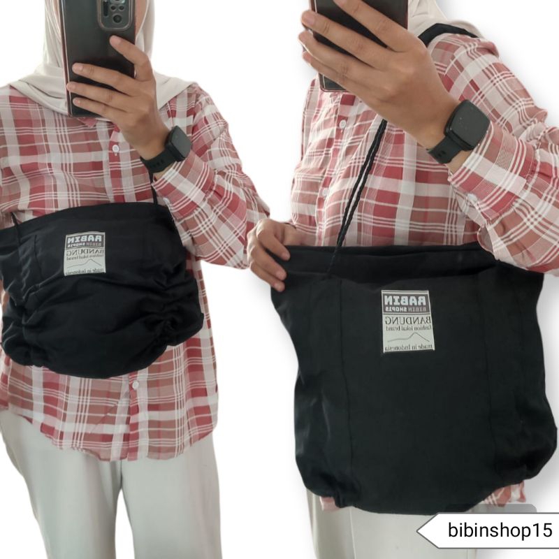 totebag tas sekolah selempang wanita bahan baby canvas premium