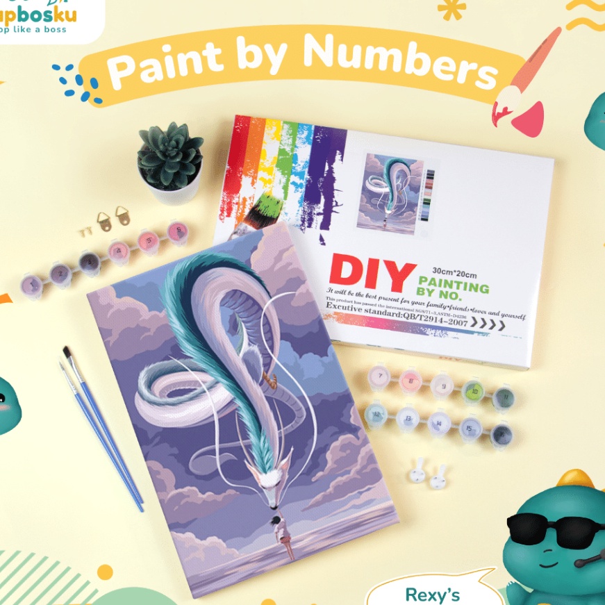

DIJAMIN BARU PAINT BY NUMBER 2x3 CM AESTHETIC KANVAS LUKIS ANIME LANDSCAPE PAINTING KIT