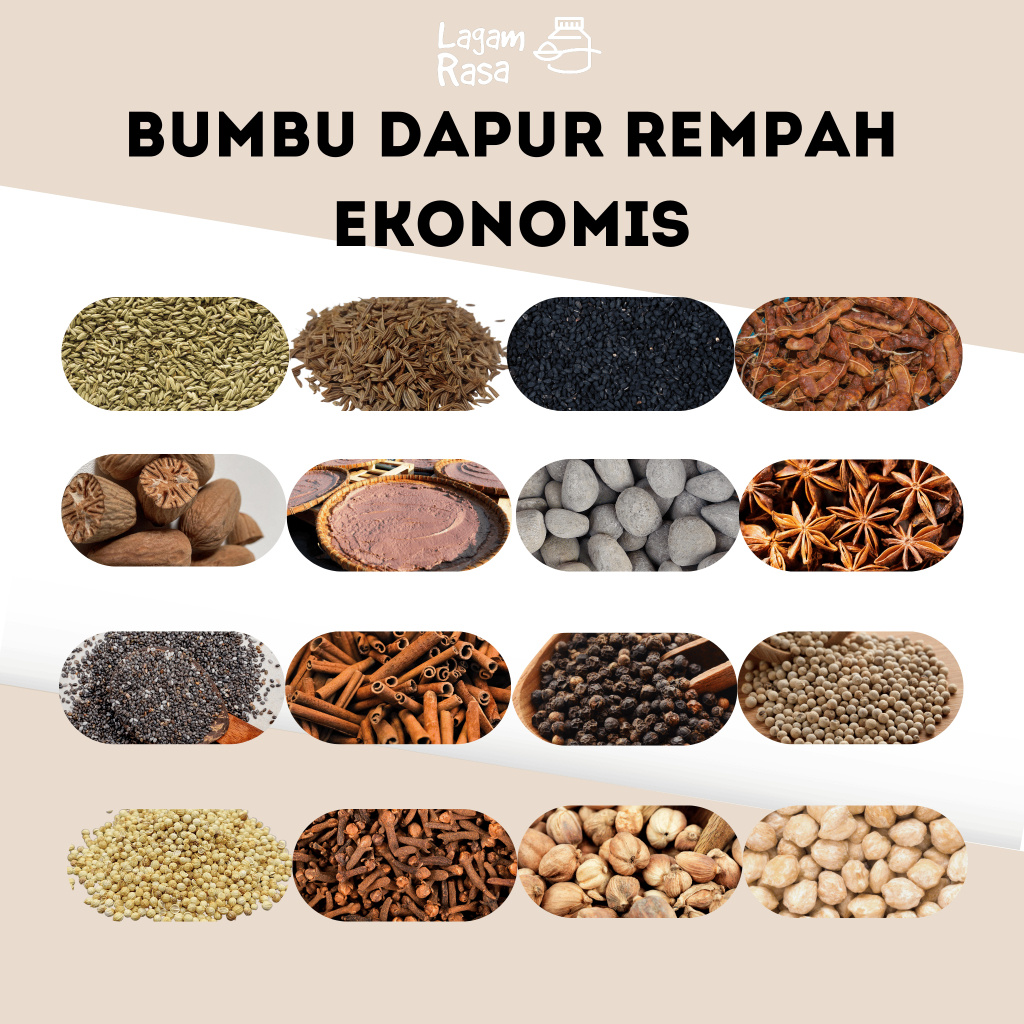 

Lagam Rasa - Bumbu Dapur Ekonomis cengkeh kemiri Jinten Lada ketumbar 10g | Rempah Bubuk Premium