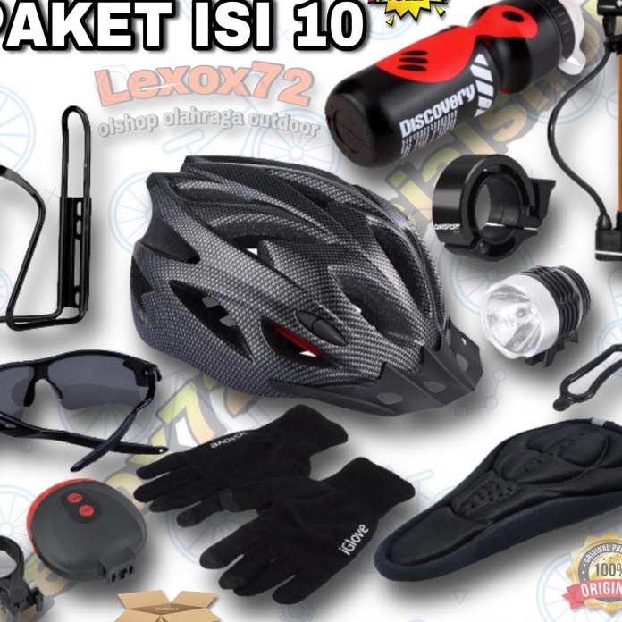 Hemat Bersepeda lengkap  Helm Sepeda MTB orinal  aksesoris sepeda isi 1pcs barang