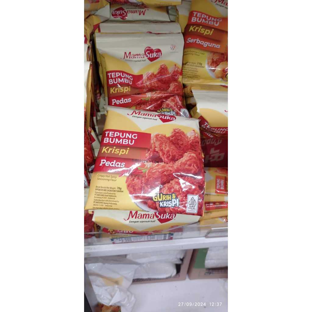 

MAMASUKA TEPUNG BUMBU KRISPI PEDAS PACK 70GR - PER KARTON
