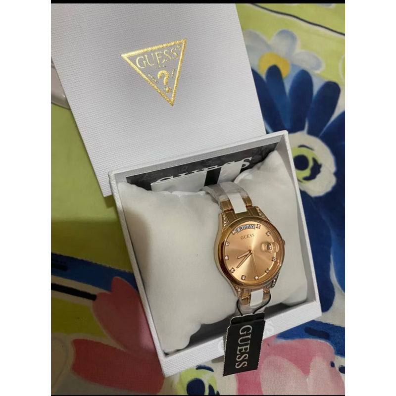 Jam Tangan Guess Wanita Original - Guess Watch Rose Gold MINI AURA - GW0385L3