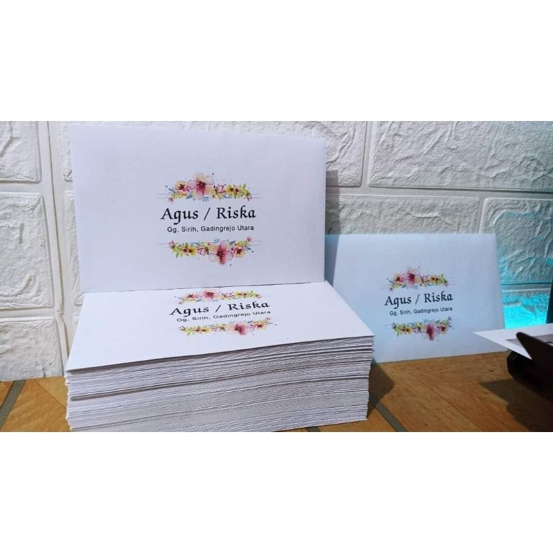 

custom amplop nama undangan dan packaging uang