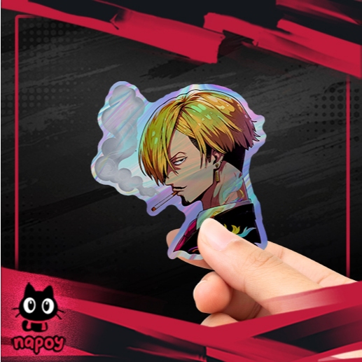 

Stiker Hologram Anime One Piece Sanji Smoke