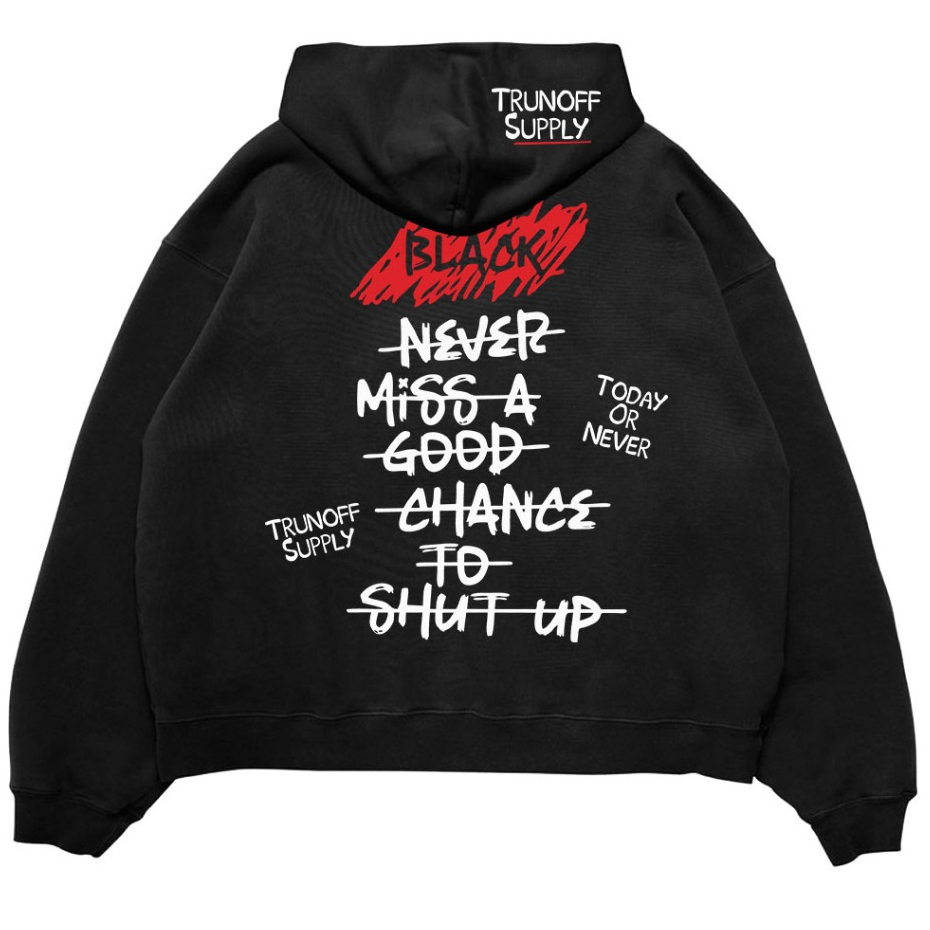 TRUNOFF SWEATER HOODIE BOXY BASIC GOOD CHANCE