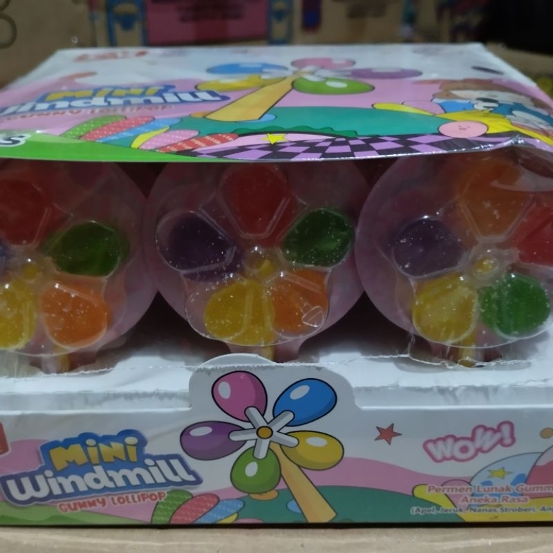 

Mini windmill. Gummy lollipop. Permen Kipas isi 30pcs